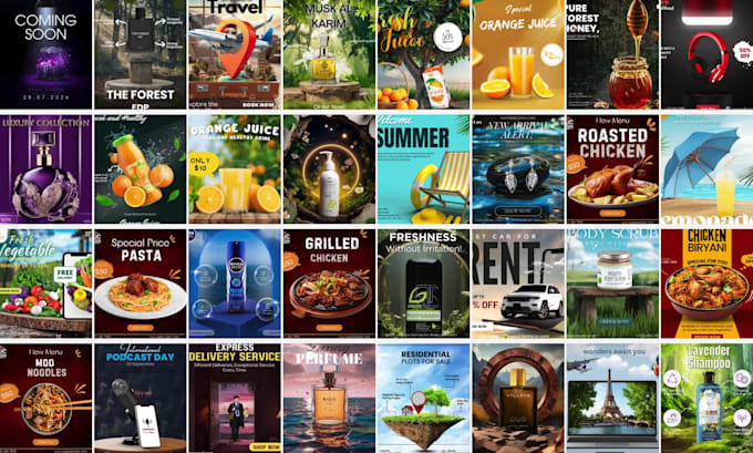 design social media posts product images