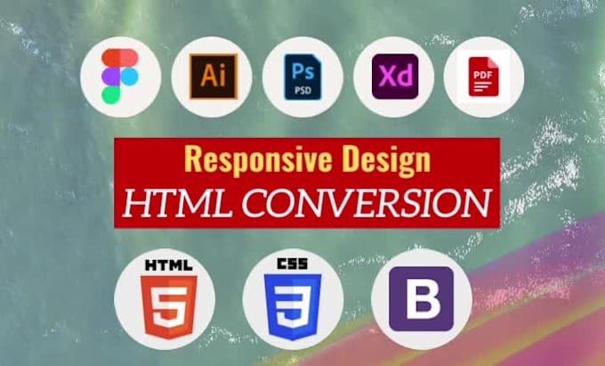 convert figma to html css bootstrap 5 xd psd to html css responsive websites