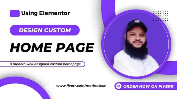 design unique custom homepage design with elementor