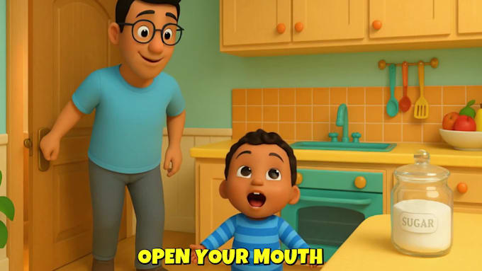 create 3d animation for kids nursery rhymes