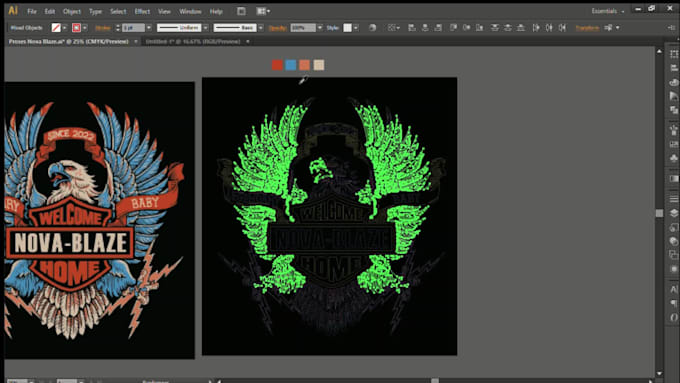 redraw or vector tracing image to ai, eps, png or cdr