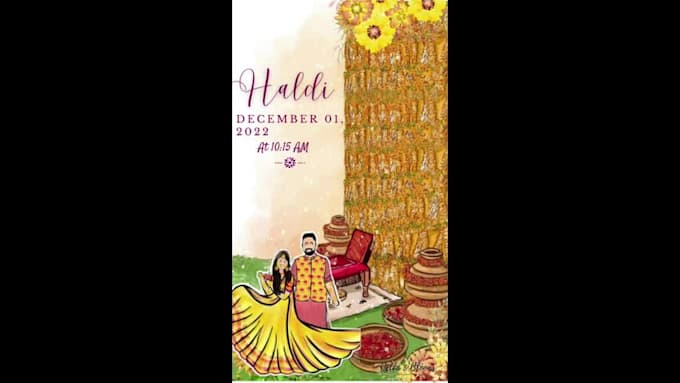 create animated wedding invitation video