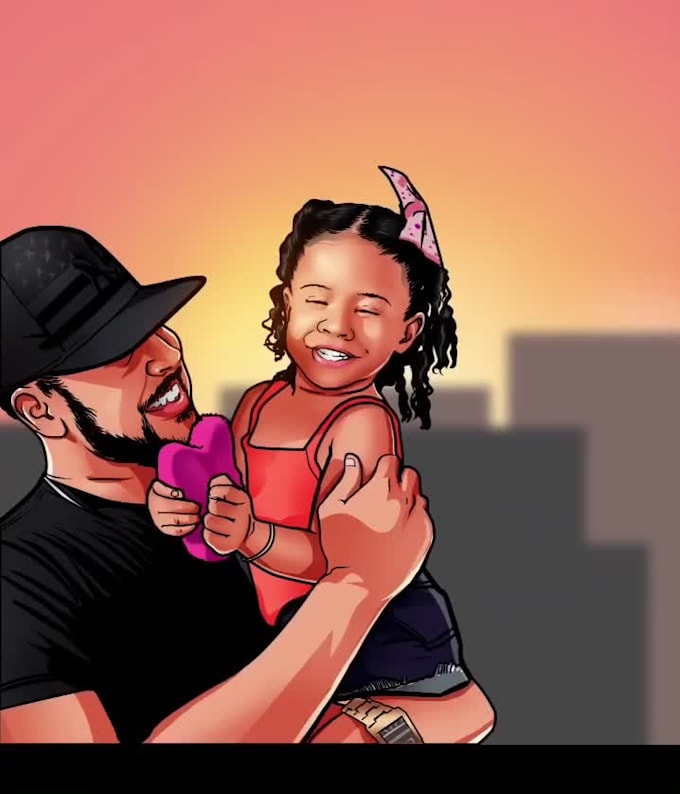 turn your picture to a cartoon illustration