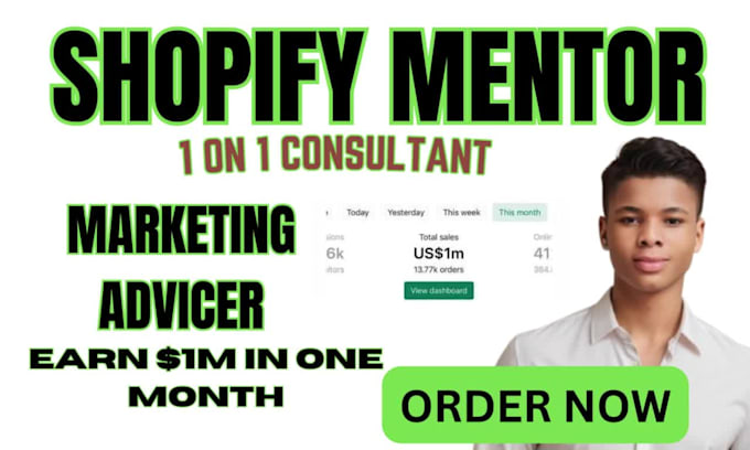 be your shopify mentor, shopify coach, shopify manager and shopify consultant