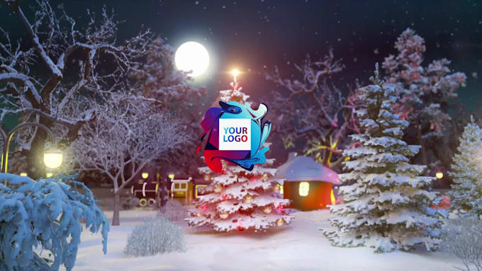 make beautiful holiday and christmas video with your logo