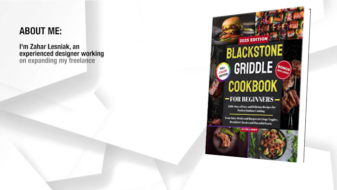 create professional KDP cookbook cover design
