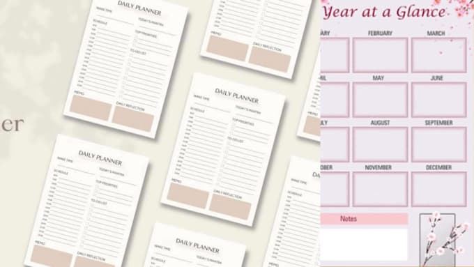 etsy digital planner, hyperlinked planner, etsy digital product, digital journal