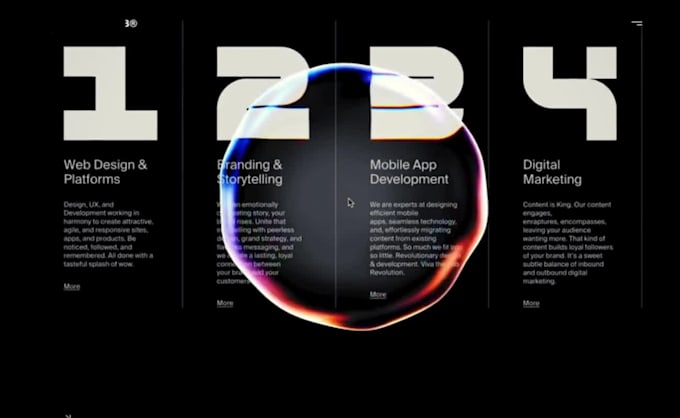 interactive 3d animated webflow website, cool scrolling video animations website