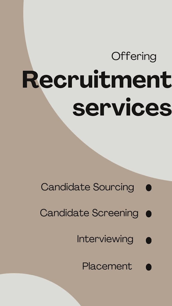 do candidate sourcing, recruiting, and interviewing