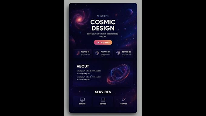 design a modern and professional single page website