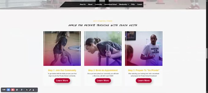 create a professional online school website