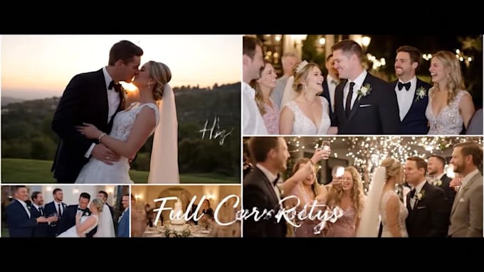 edit cinematic multi camera wedding and reception videos