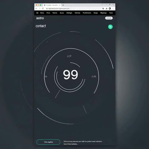 create an astro static business website with premium speed