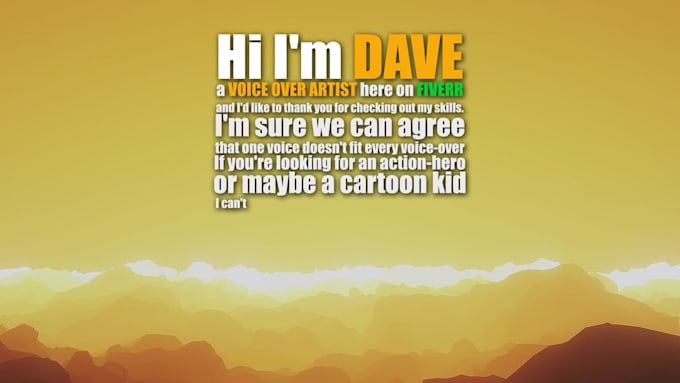 deliver an authentic, relatable, and professional voiceover