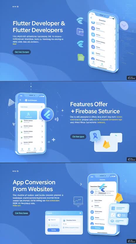 develop a flutter app with firebase backend and clean UI