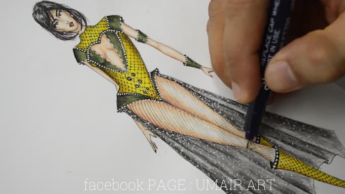 Make a fashion illustration by Umair_art | Fiverr