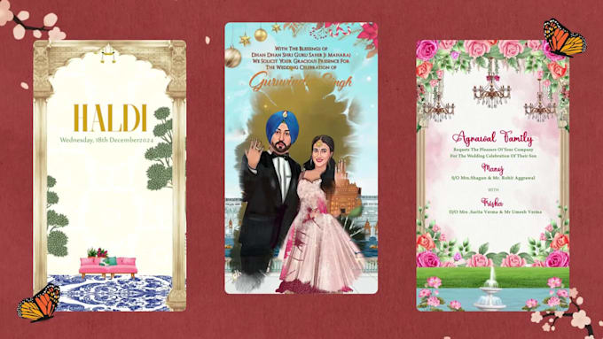 design indian wedding invitation video