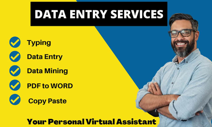 be your virtual assistant for expert copy paste, data entry, typing