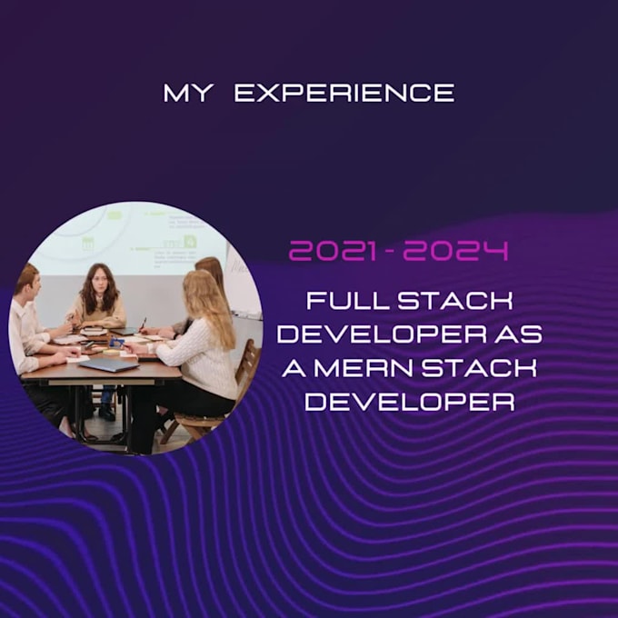 be full stack web developer, as a mern stack developer