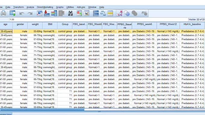 do a statistical analysis of data using spss