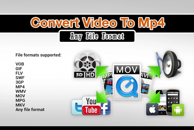 convert mov to mp4 video or convert any other video format