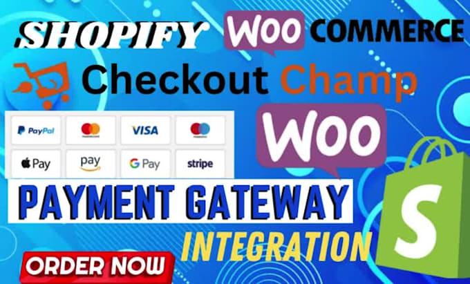 be your checkout champ expert and do payment gateway integration with shopify