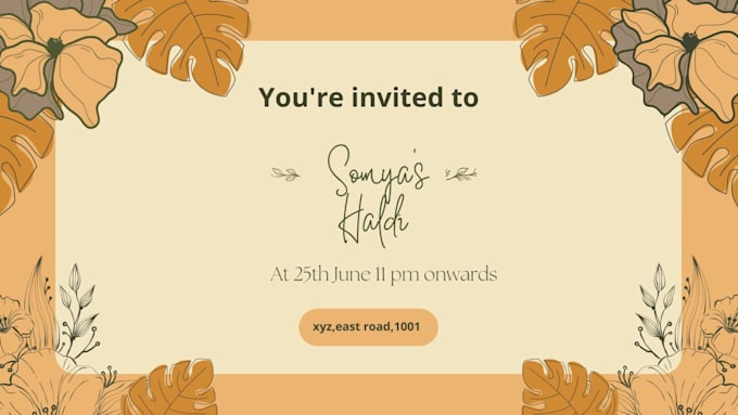 Invitable Card Design invitation card for wedding, birthday etc by Engift | Fiverr
