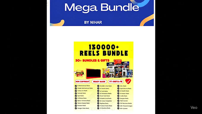 provide you 13000 plus ready to post reels