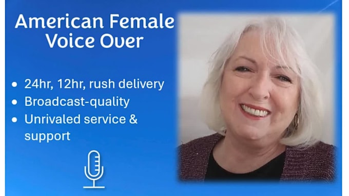 Record your american female voice overs in 24 hrs by Mary_ellin_k | Fiverr