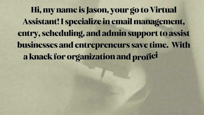 be your professional virtual assistant