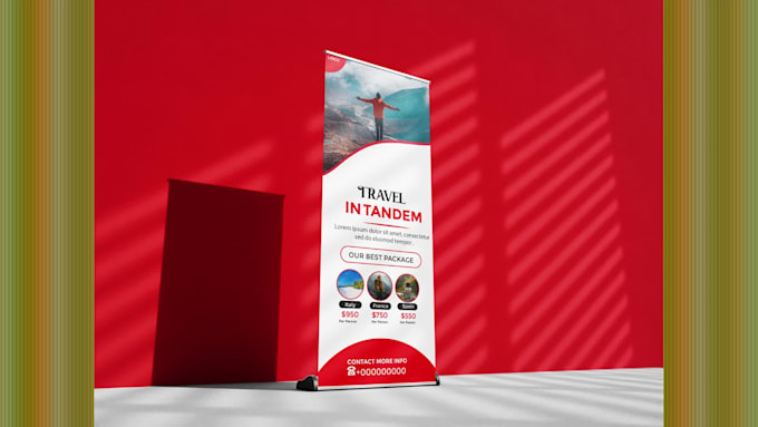do roll up banner, retractable, sign billboard design