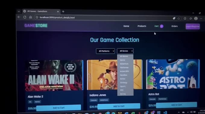 full stack web with frontend backend database