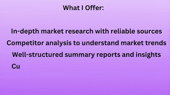 do professional web research and market analysis