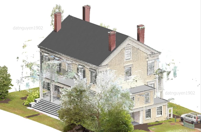 create 2d, 3d model revit or sketchup from point cloud data