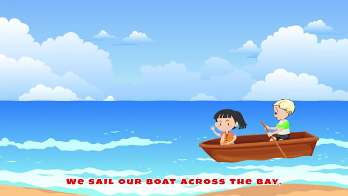 create 2d animation for kids nursery rhymes song,