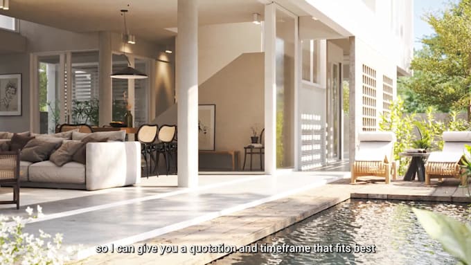make a 3d exterior or interior architectural rendering