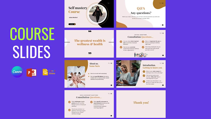 create powerpoint and canva slides for your course