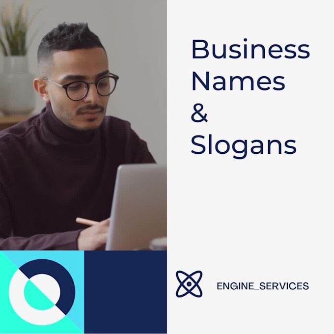 brainstorm business names, slogans and design logo