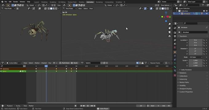 create psx low poly 3d art and animations
