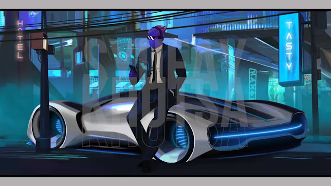 make lofi animation  high quality digital painting