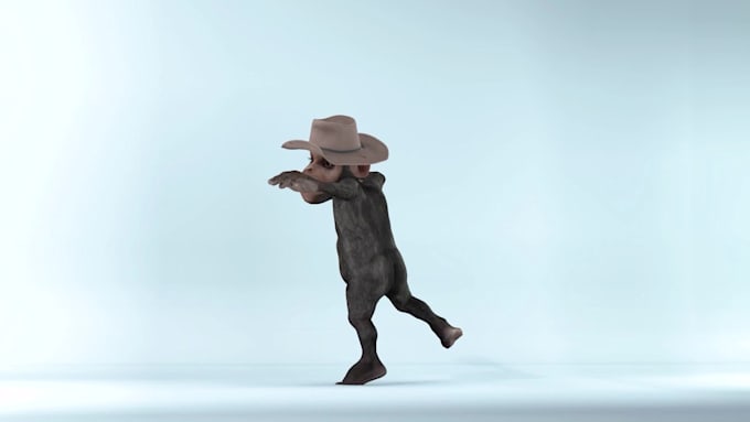 create a dance animation logo featuring this chimp