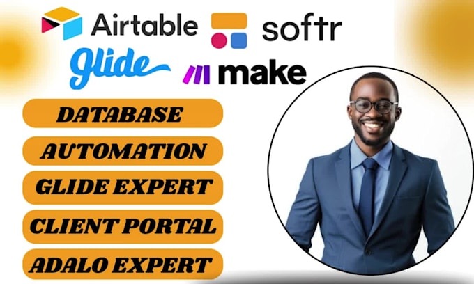 be your airtable softr database integration interface glide expert adalo expert
