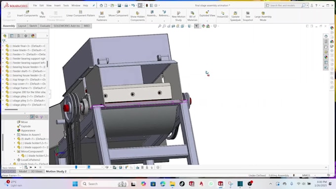 design mechanical assemblies and animations in solidworks