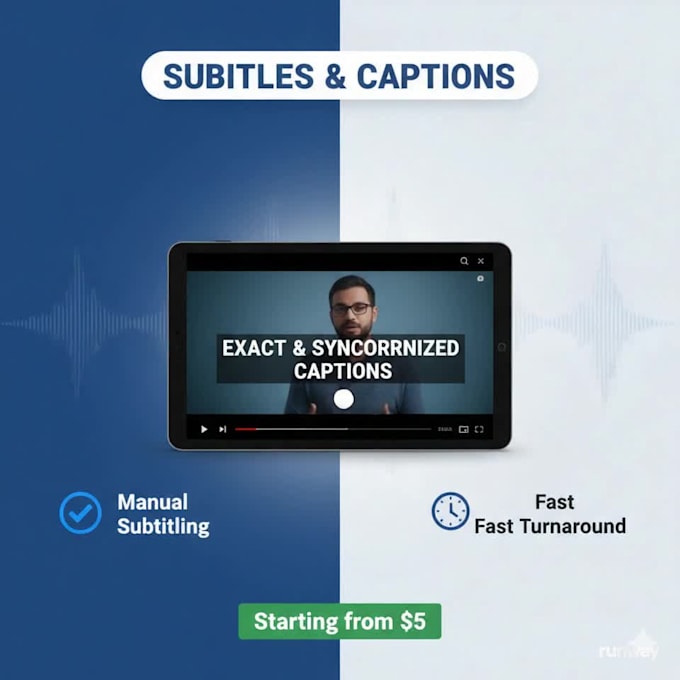 add professional subtitle syncing for films, music, promos