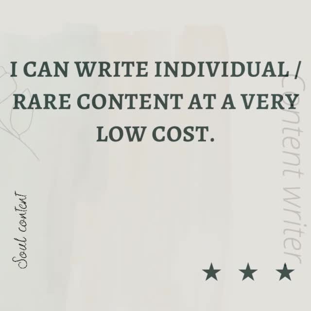 give unique content at a meager cost