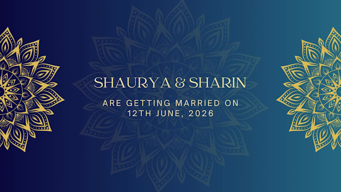 create elegant wedding invitation cards and animated videos