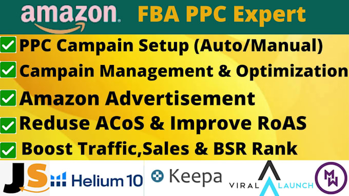 setup, manage and optimize amazon PPC campaign ads for amazon advertising