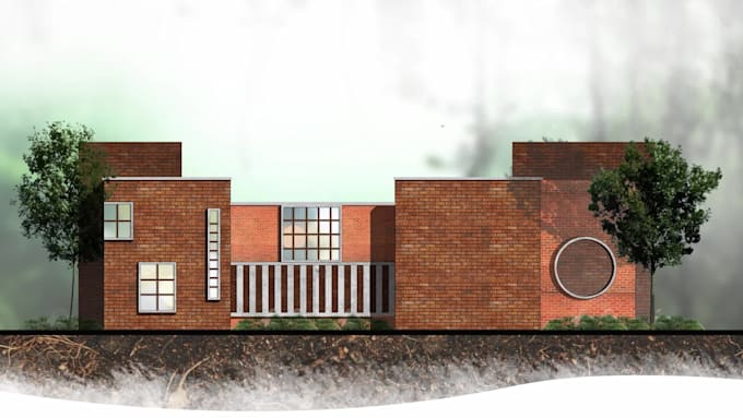 create architectural diagram, section and presentation slide