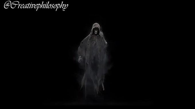 make a grim horror animation and intro for youtube