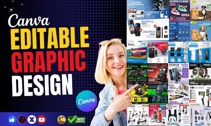 get editable social media posts ads using canva